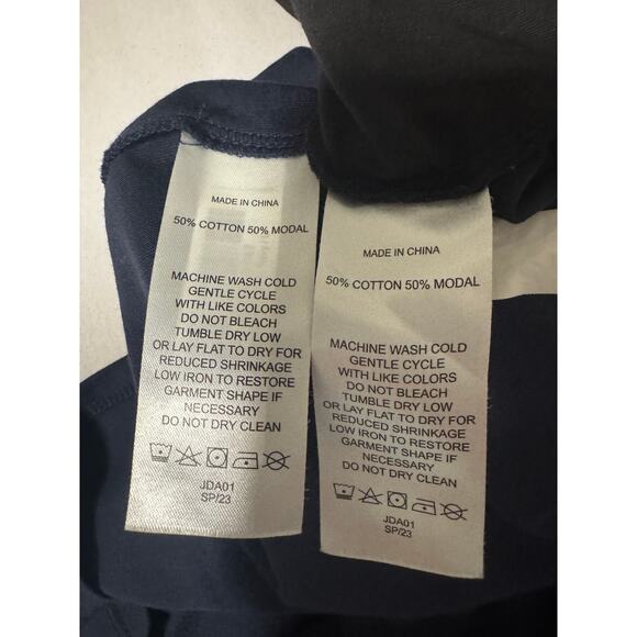 Quince Cotton Modal Muscle Two Tank Bundle (Black & Navy, Size L) - Picture 8 of 8